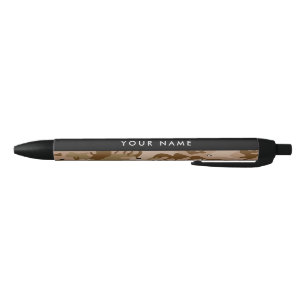 Woestijncamouflagekiezels, jouw naam, personaliser zwarte inkt pen