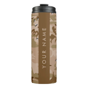 Woestijncamouflagekiezels, Uw naam, Personaliseer Thermosbeker