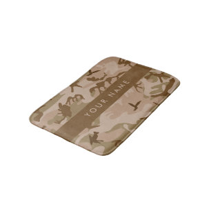 Woestijncamouflagepatroon, jouw naam, personalisee badmat
