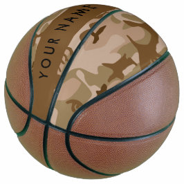 Woestijncamouflagepatroon, jouw naam, Personalisee Basketbal