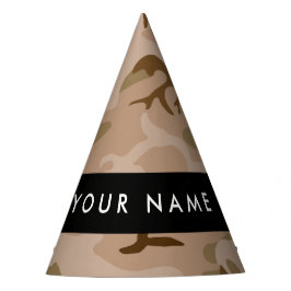 Woestijncamouflagepatroon, jouw naam, Personalisee Feesthoedjes