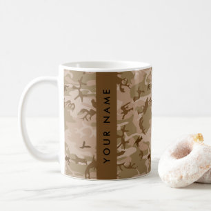 Woestijncamouflagepatroon, jouw naam, Personalisee Koffiemok