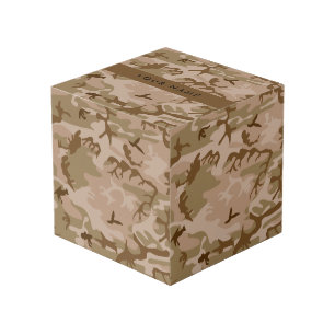 Woestijncamouflagepatroon, jouw naam, personalisee kubus
