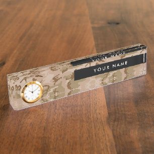 Woestijncamouflagepatroon, jouw naam, personalisee naambordje