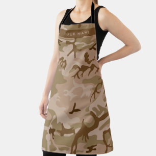 Woestijncamouflagepatroon, jouw naam, Personalisee Schort