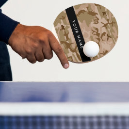 Woestijncamouflagepatroon, jouw naam, Personalisee Tafeltennisbatje
