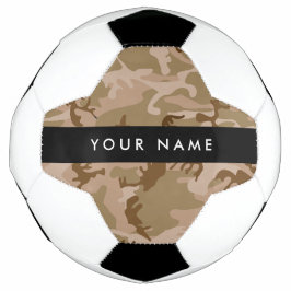 Woestijncamouflagepatroon, jouw naam, Personalisee Voetbal