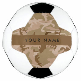Woestijncamouflagepatroon, jouw naam, Personalisee Voetbal