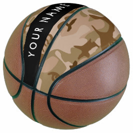Woestijncamouflagepatroon, jouw naam, personaliser basketbal