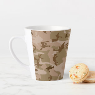 Woestijncamouflagepatroon, militair patroon, leger latte mok