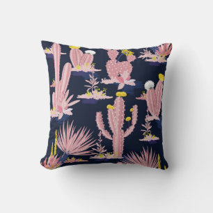 Woestijnchic: Pastel Cactus Bloom Kussen