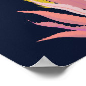 Woestijnchic: Pastel Cactus Bloom Poster (Hoek)