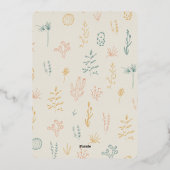 Woestijndromen Modern minimalistisch landschap Folie Feestdagenkaart (Achterkant)