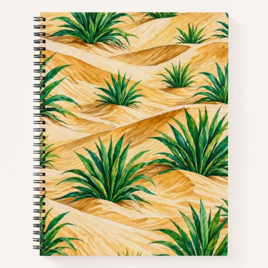 Woestijnduinen Agave Patroon Notitieboek (Voorkant)