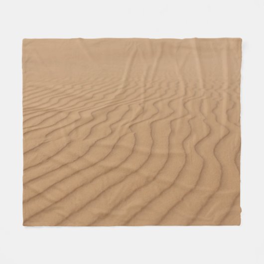 Woestijnduinen: zanderige golftextuur. fleece deken (Voorkant (Horizontaal))