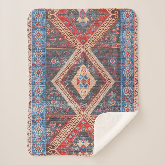 Woestijnecho's: Zuidwestelijk Boho-erfgoed Sherpa Deken (Voorkant)