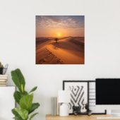 Woestijneenzaamheid - Golden Dunes bij Sunset Fine Poster (Thuiskantoor)