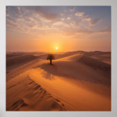 Woestijneenzaamheid - Golden Dunes bij Sunset Fine Poster (Voorkant)