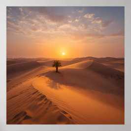 Woestijneenzaamheid - Golden Dunes bij Sunset Fine Poster