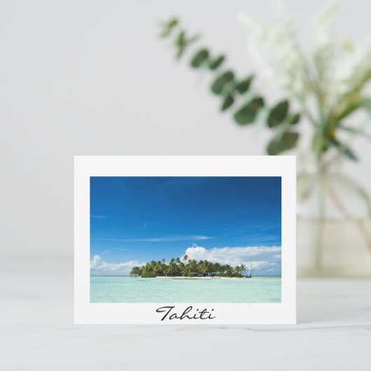 Woestijneiland in de stille oceaan met het Tahiti- Briefkaart (Staand voorkant)