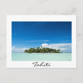 Woestijneiland in de stille oceaan met het Tahiti- Briefkaart (Voorkant)