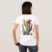 Woestijnelegantie: bloeiende cactus t-shirt (Achterkant volledig)
