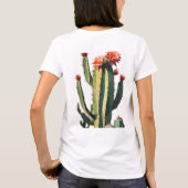 Woestijnelegantie: bloeiende cactus t-shirt (Achterkant)