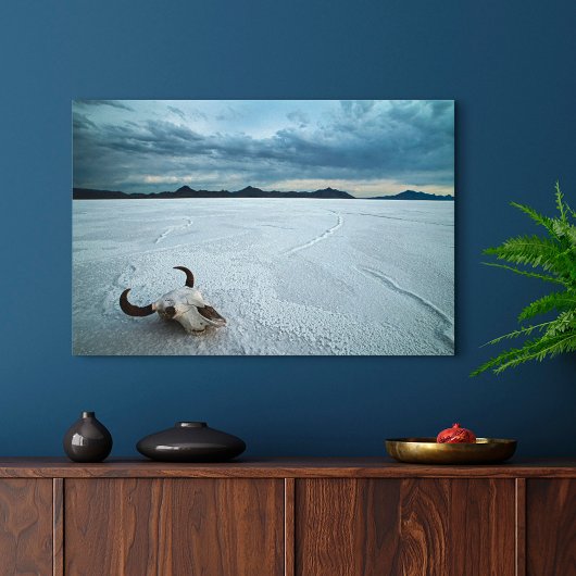 woestijnen | Bonneville Salt Flats Utah Canvas Afdruk