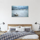 woestijnen | Bonneville Salt Flats Utah Canvas Afdruk (Insitu (Slaapkamer))