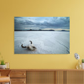 woestijnen | Bonneville Salt Flats Utah Canvas Afdruk (Insitu (Woonkamer))