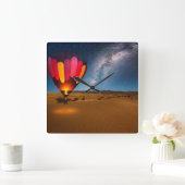 woestijnen | Doodvallei van Mesvrij Dunes Vierkante Klok (Huis)