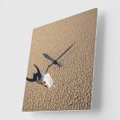 woestijnen | Koe schedel op woestijngrond Vierkante Klok (Hoek)