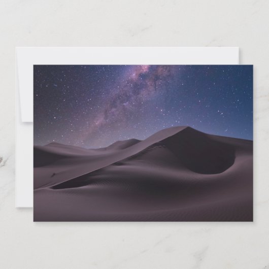 woestijnen | Milky Way Starry Sky Sand Dune Dubai Bedankkaart (Voorkant)