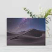 woestijnen | Milky Way Starry Sky Sand Dune Dubai Bedankkaart (Staand voorkant)