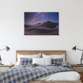 woestijnen | Milky Way Starry Sky Sand Dune Dubai Canvas Afdruk (Insitu (Slaapkamer))