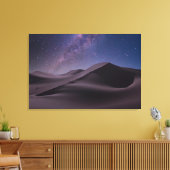 woestijnen | Milky Way Starry Sky Sand Dune Dubai Canvas Afdruk (Insitu (Woonkamer))