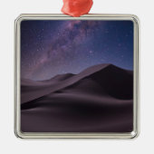 woestijnen | Milky Way Starry Sky Sand Dune Dubai Metalen Ornament (Voorkant)