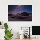 woestijnen | Milky Way Starry Sky Sand Dune Dubai Poster (Thuiskantoor)