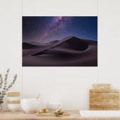 woestijnen | Milky Way Starry Sky Sand Dune Dubai Poster (Keuken)