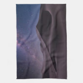 woestijnen | Milky Way Starry Sky Sand Dune Dubai Theedoek (Verticaal)