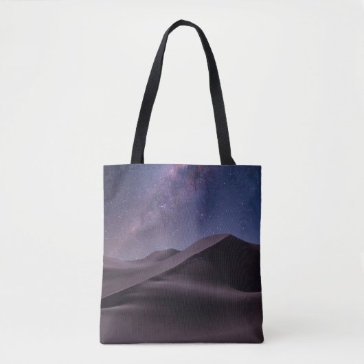 woestijnen | Milky Way Starry Sky Sand Dune Dubai Tote Bag (Voorkant)