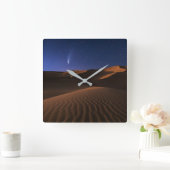 woestijnen | Sand Dune Galaxy Vierkante Klok (Huis)