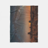 woestijnen | Starry Sky over woestijnlandschap Fleece Deken (Voorkant)