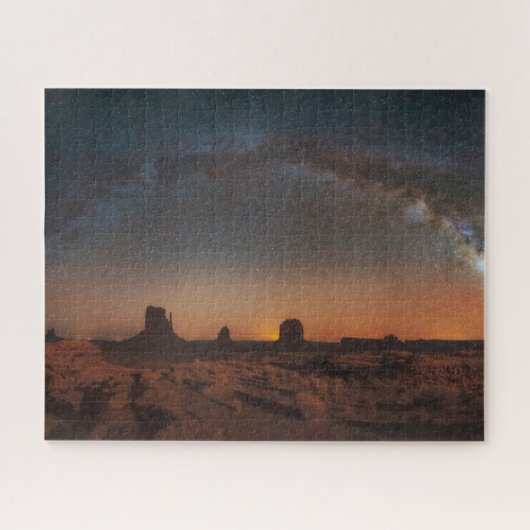 woestijnen | Starry Sky over woestijnlandschap Legpuzzel (Horizontaal)