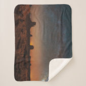 woestijnen | Starry Sky over woestijnlandschap Sherpa Deken (Voorkant)