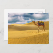 woestijnen | Thar Desert Rajasthan India Camel Briefkaart (Voorkant / Achterkant)