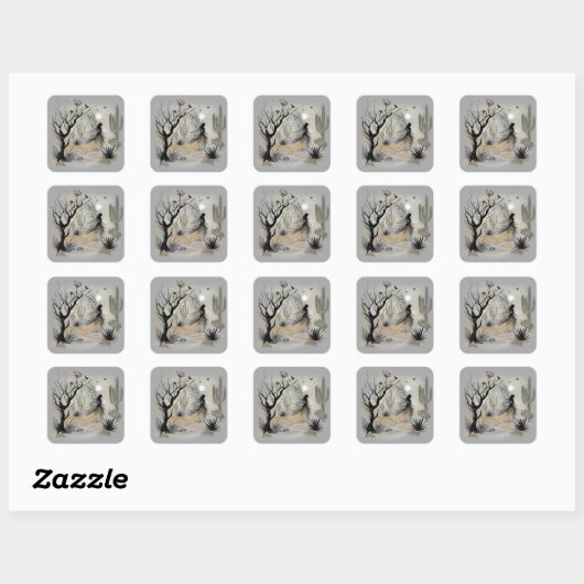 Woestijnfee Vierkante Sticker (Vel)