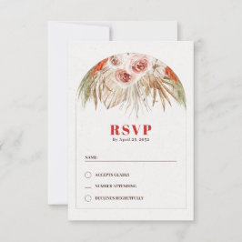 woestijnflorale boogboho aardtonen RSVP kaartje