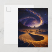 Woestijngalaxy Surreal Landscape Art Briefkaart (Voorkant / Achterkant)