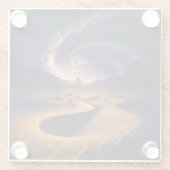 Woestijngalaxy Surreal Landscape Art Glazen Onderzetter (Achterkant)